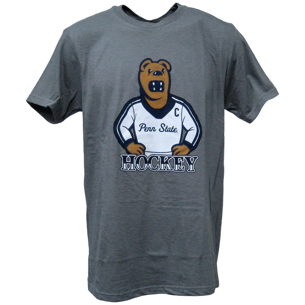 heather gray short sleeve t-shirt Penn State Nittany Lion Mascot Hockey